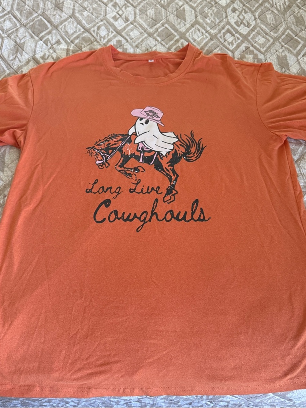 Men's Orange Graphic Tee - Long Live Cowghauls